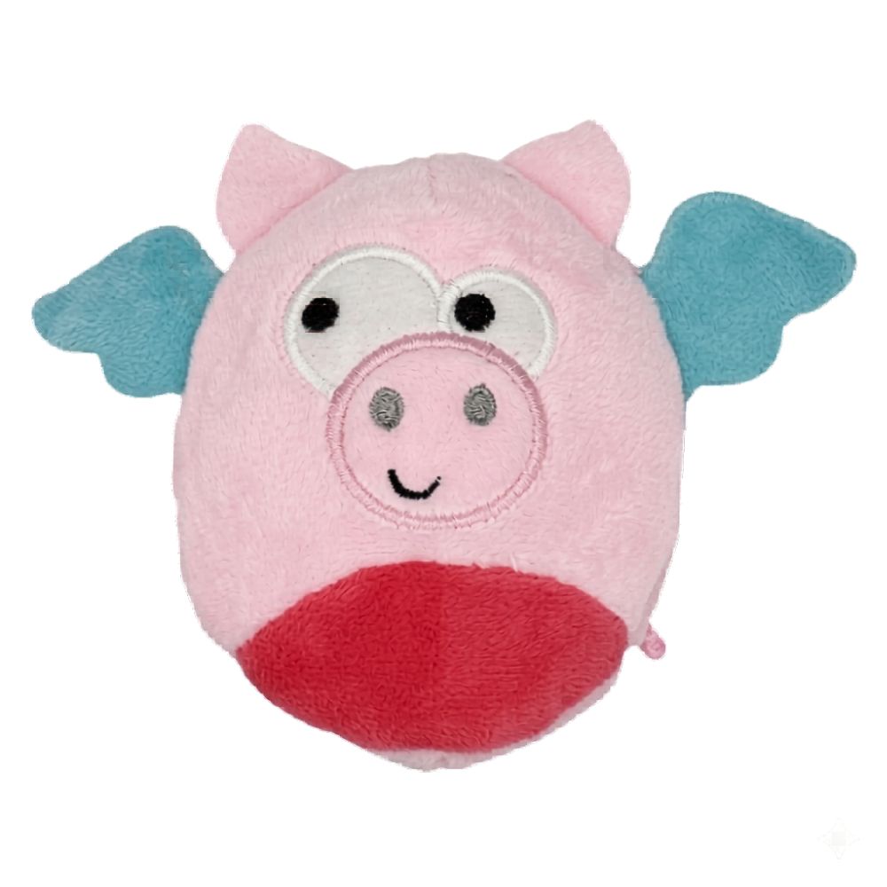 Huxley & Kent Tiny Tuff Interactive Dog Toy for Small Breeds - Soft with Squeaker for Play - Flying Piggasus