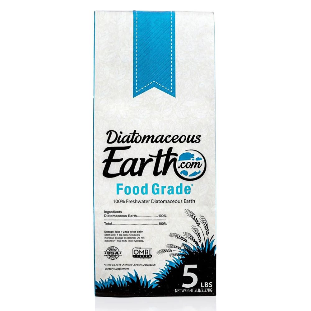 DiatomaceousEarth 100% Pure & Organic Food Grade Freshwater Supplement - 5 lbs Bag