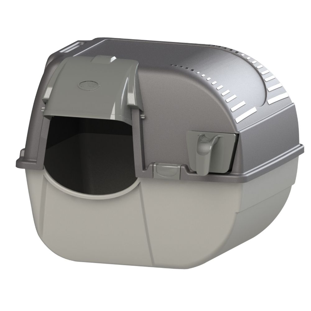 Omega Paw Easy Fill Roll 'N Clean Litter Box - Self Cleaning & Sifting Cat Litter Pan