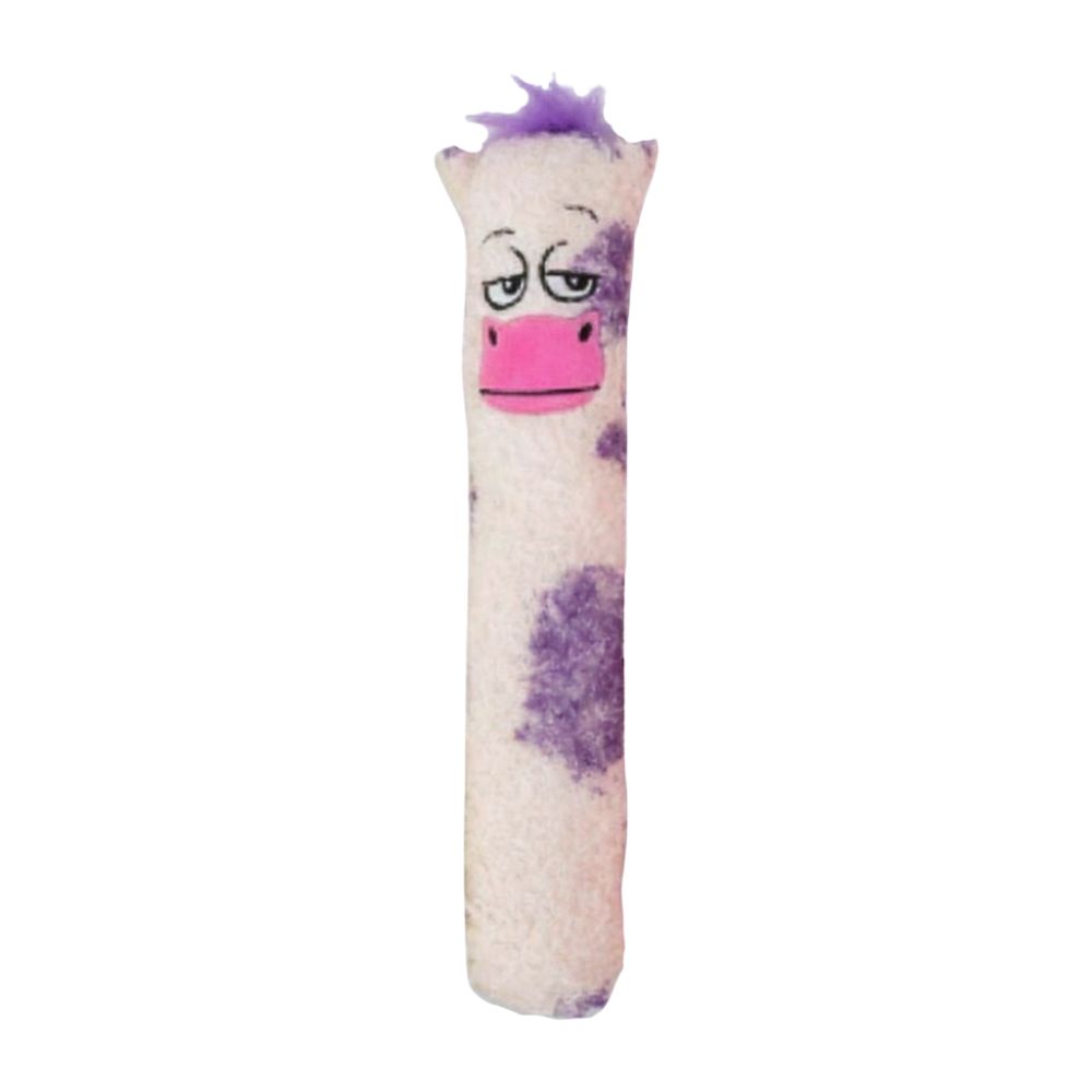 GURU Pet Company Fry Guys Plush Dog Toy - Soft Double layer Fabric with Squeaker & Crinkle - Barnyard Bessie