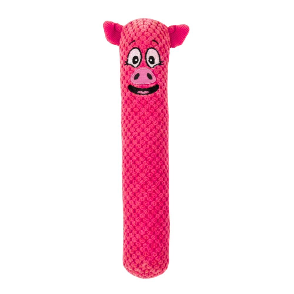 GURU Pet Company Fry Guys Plush Dog Toy - Soft Double layer Fabric with Squeaker & Crinkle - Barnyard Porky