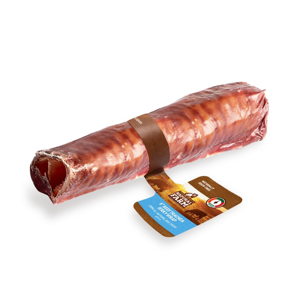 Natural Farm Trachea Wrapped Esophagus Dog Chew - Limited Ingredients & High Protein