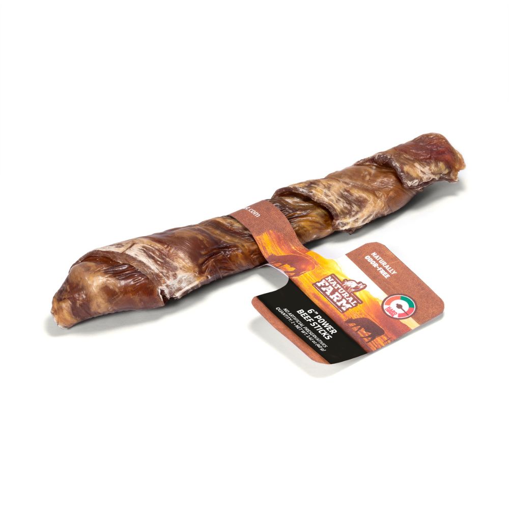 Natural Farm Power Beef Stick Dog Chew - Limited Ingredients & High Protein