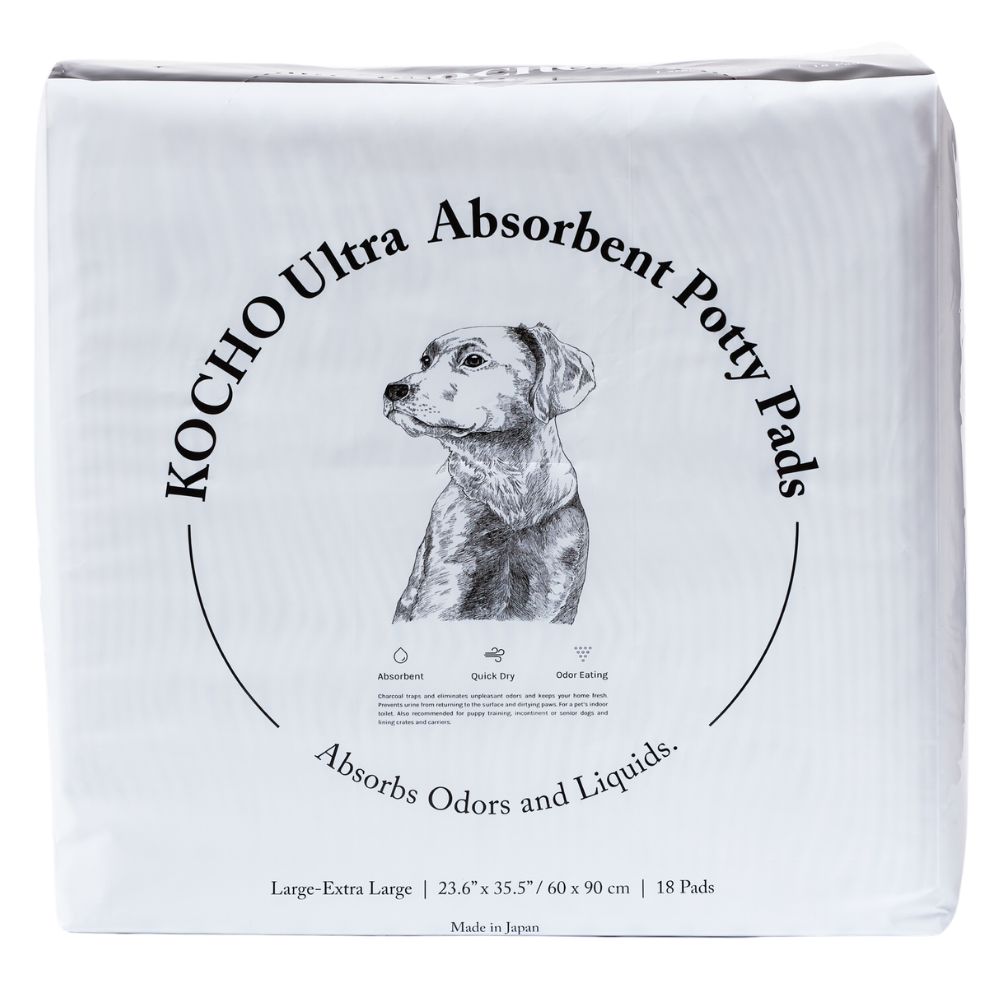 KOCHO Ultra Absorbent Charcoal Pet Potty Pads - 6 Layer Odor Control & Instant Absorption