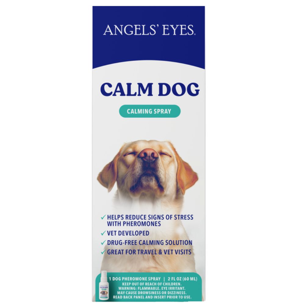 Angels' Eyes Calm Dog Pheromone Calming Spray - Fast Acting Anxiety Relief for Travel & Home