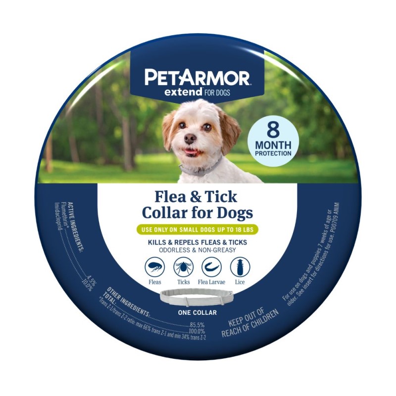 PetArmor Extend Flea & Tick Dog Collar - Kills Fleas, Ticks, & Larvae - 8 Month Protection