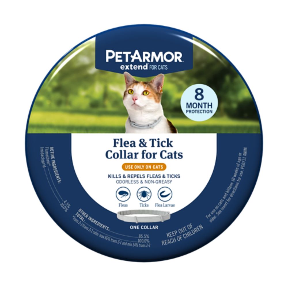PetArmor Extend Flea & Tick Cat Collar - Kills Fleas, Ticks, & Larvae - 8 Month Protection