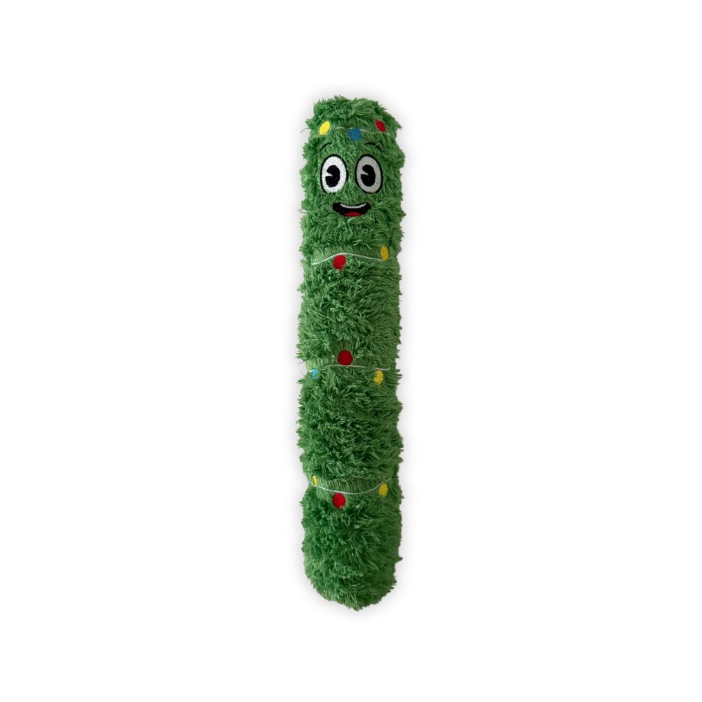 GURU Pet Company Fry Guys Holiday Plush Dog Toy - Soft Double layer Fabric with Squeaker & Crinkle - Jolly