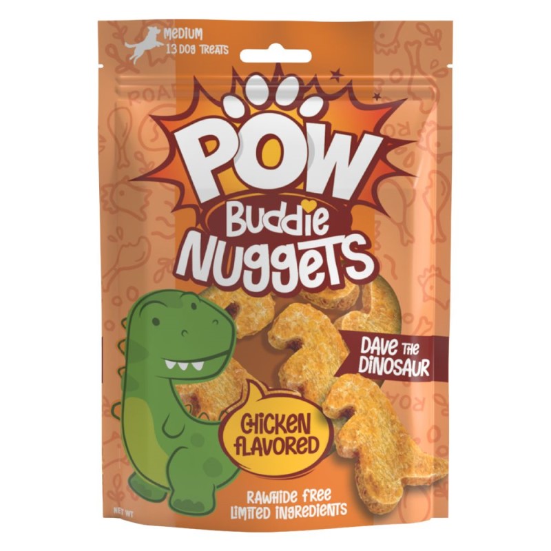 Fieldcrest Farms Pow Buddie Nuggets Dog Treats - Crunchy Textured Bites - Chicken Flavored
