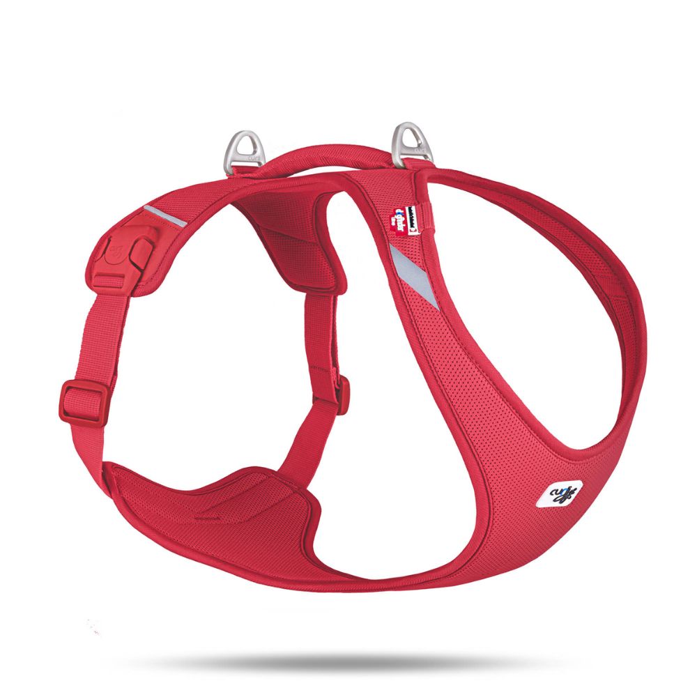 Curli Belka Air Mesh Dog Harness - Ultra Lightweight Ergonomic Control Vest for Large Dogs - Red