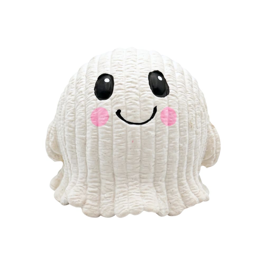 HuggleHounds Ruff-Tex® Boo Ghost Ball Dog Toy - Durable, Squeaky & Floatable