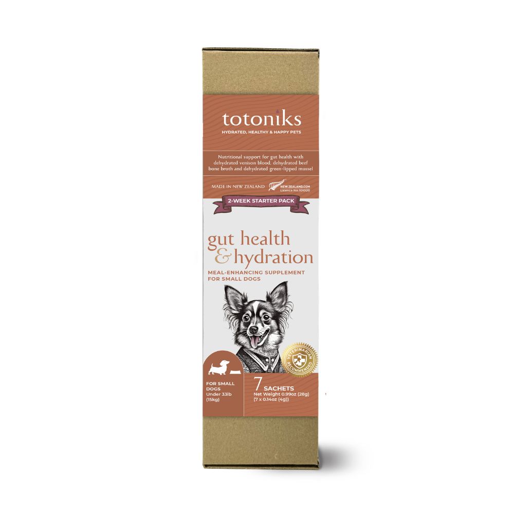 Totoniks Gut Health & Hydration Starter Pack - Natural Meal Topper Supplement for Small Dogs Under 33 lbs