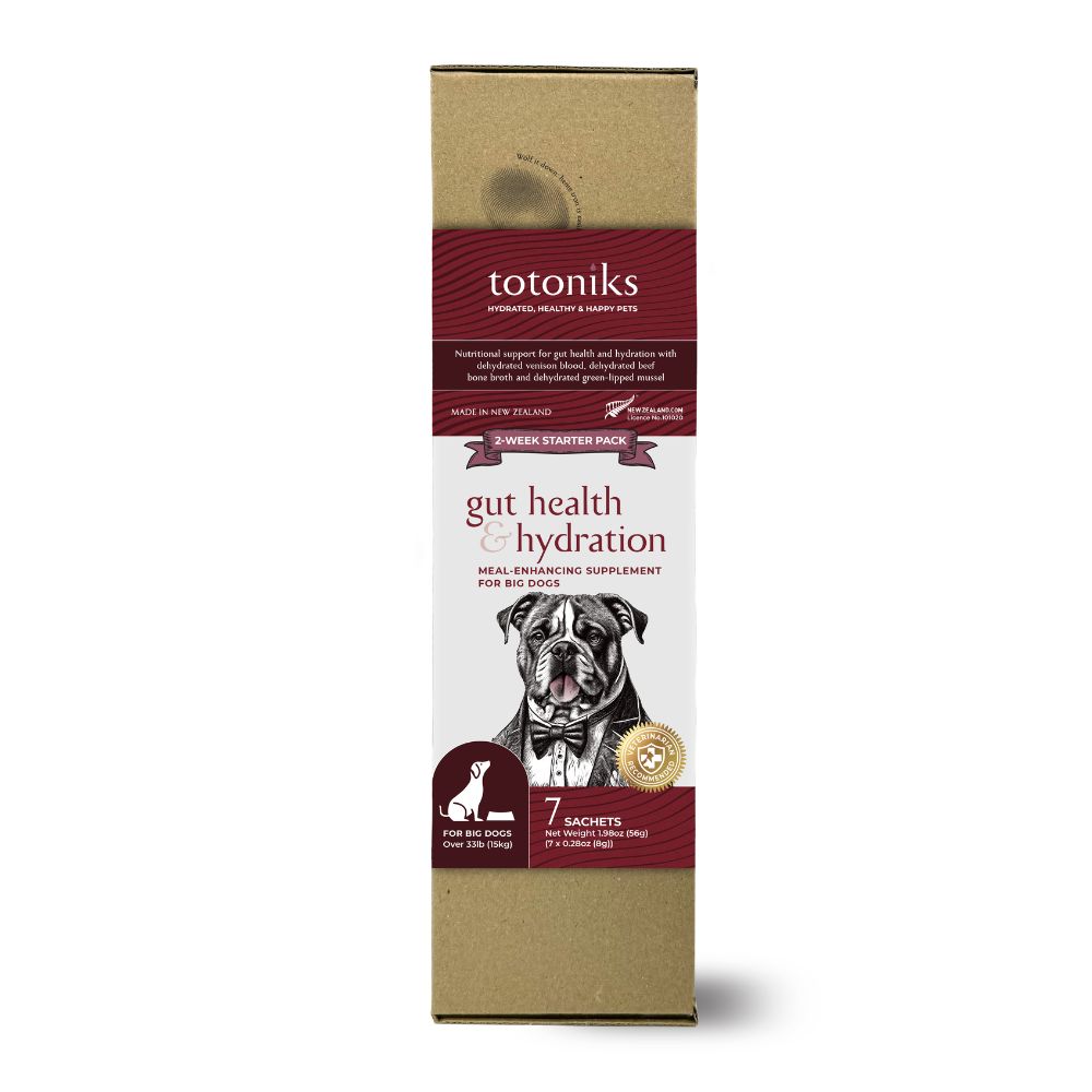 Totoniks Gut Health & Hydration Starter Pack - Natural Meal Topper Supplement for Large Dogs Over 33 lbs