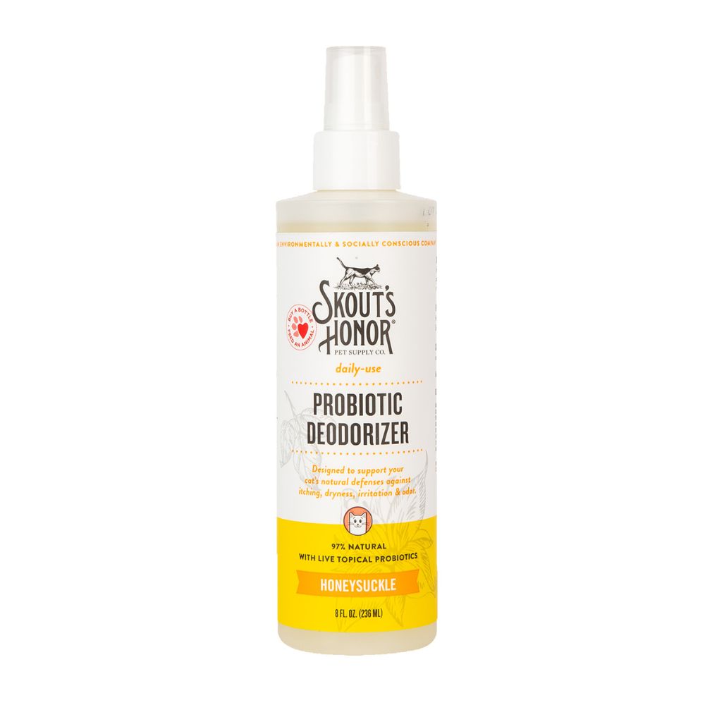 Skout's Honor Cat Probiotic Deodorizer - Honeysuckle Daily Grooming & Odor Spray