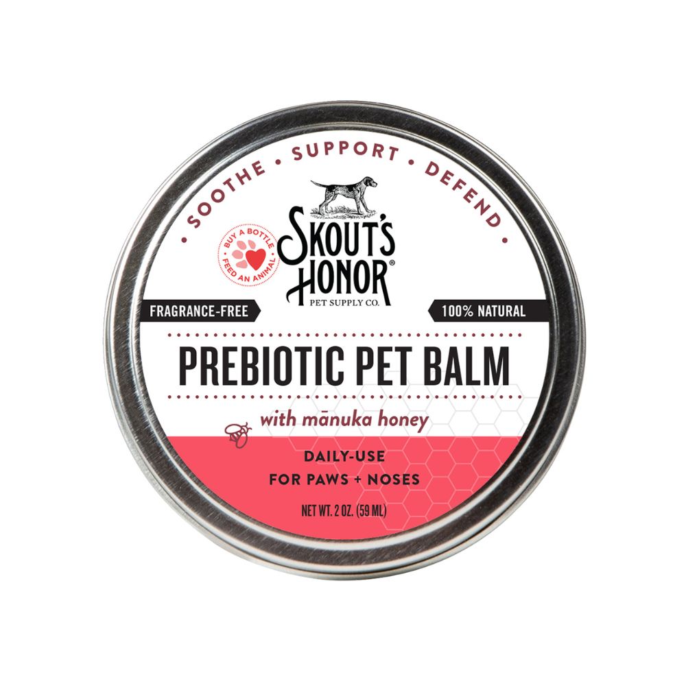 Skout's Honor Prebiotic Pet Balm - Natural Snout, Paw & Skin Soothing Ointment for Dogs & Cats