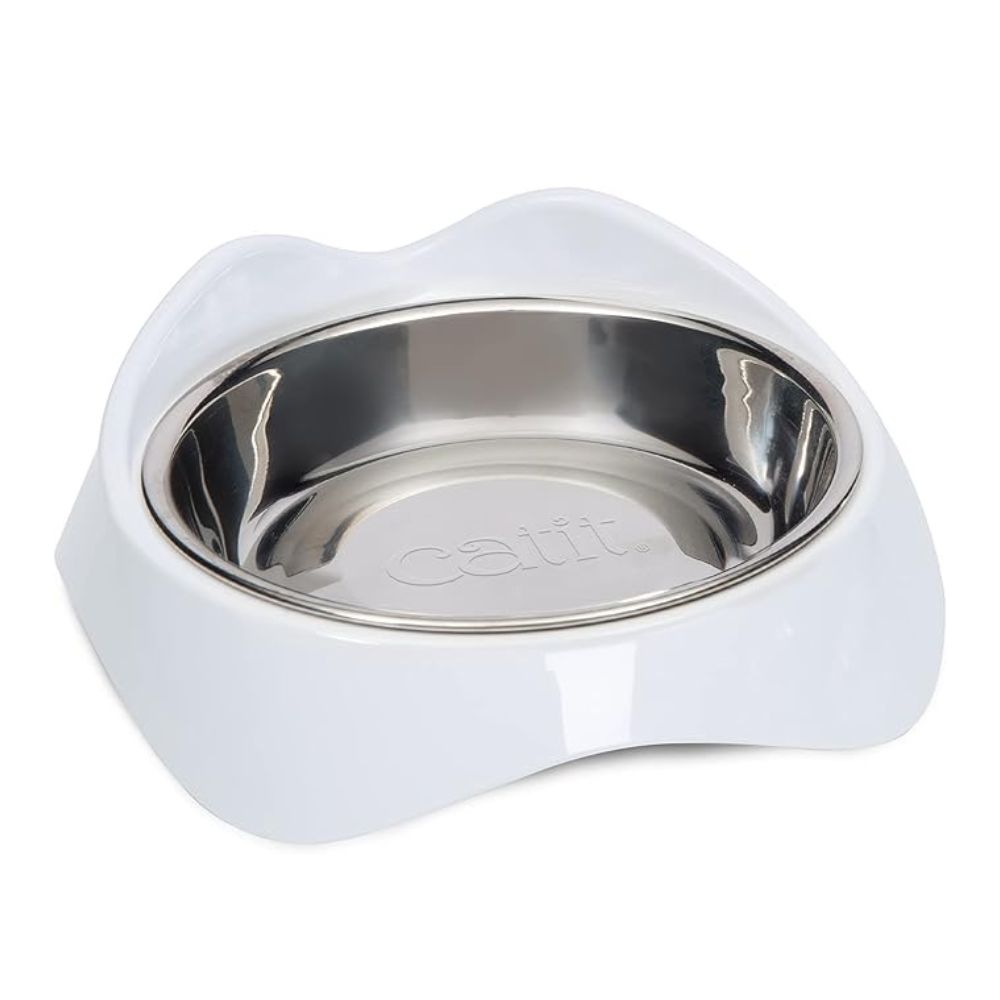 Catit PIXI Whisker Stress Free Feeding Dish - Stainless Steel Cat Bowl