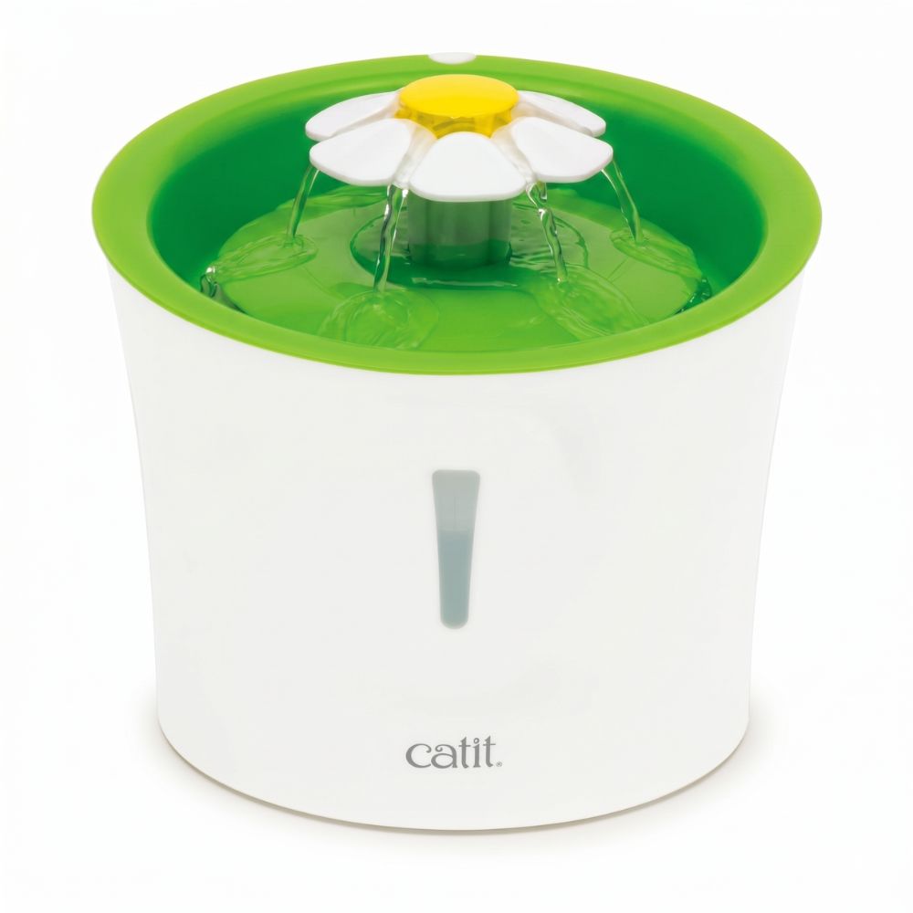 Catit Flower Fountain - 3L Triple Action Filtration Drinking Fountain for Cats