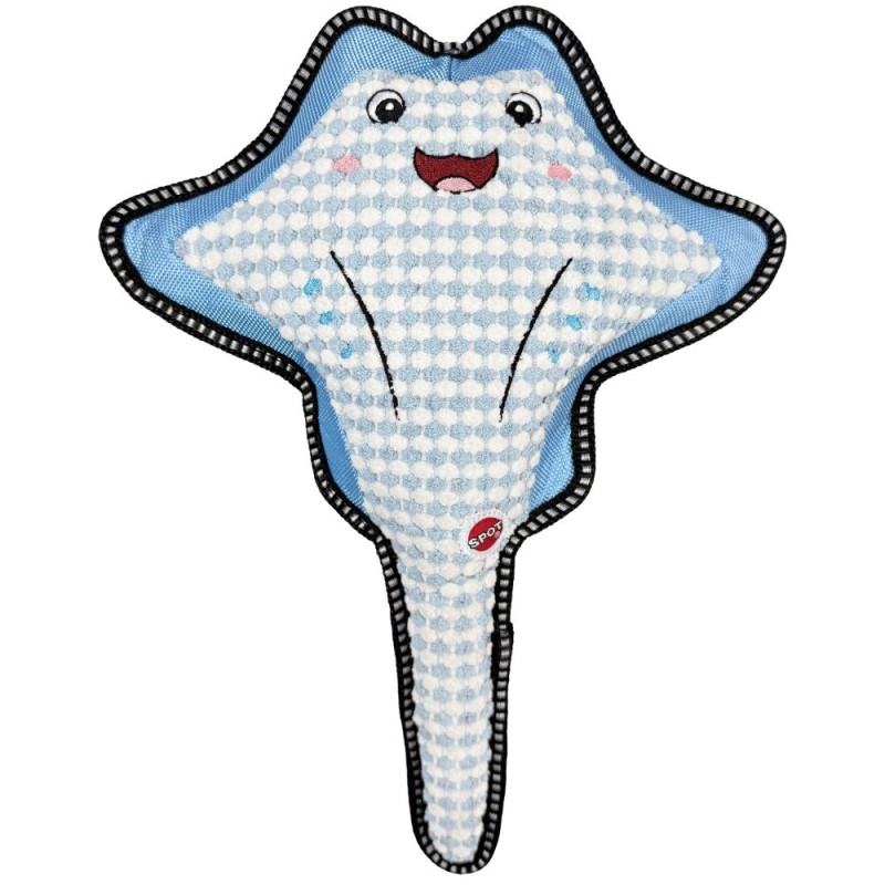 Spot Dura Fuse Manta Ray Dog Toy - Durable Triple Layers with Reinforced Seams