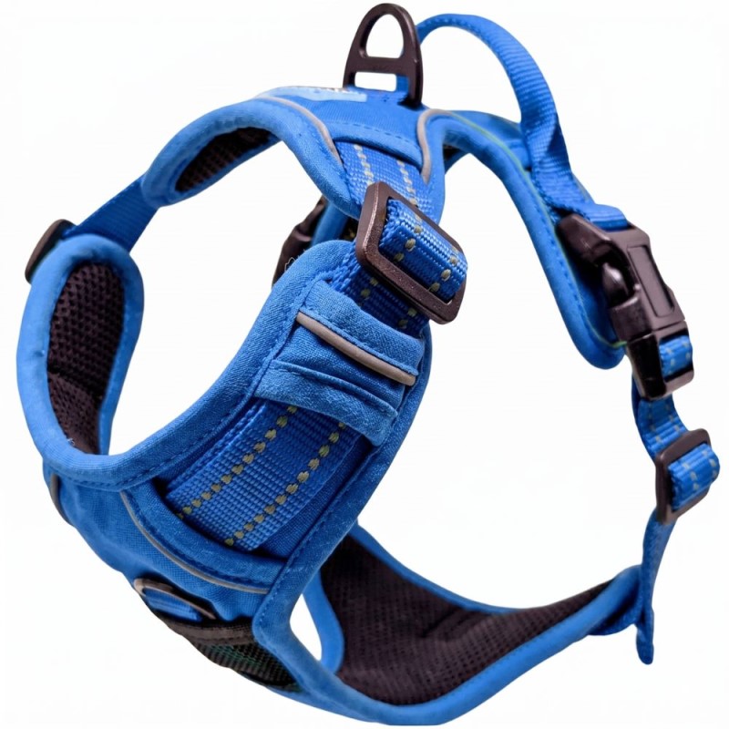 Doggie Design Venture Paw No Pull Dog Harness - Water Resistant Adventure Gear with Traffic Handle - Mountain Lake