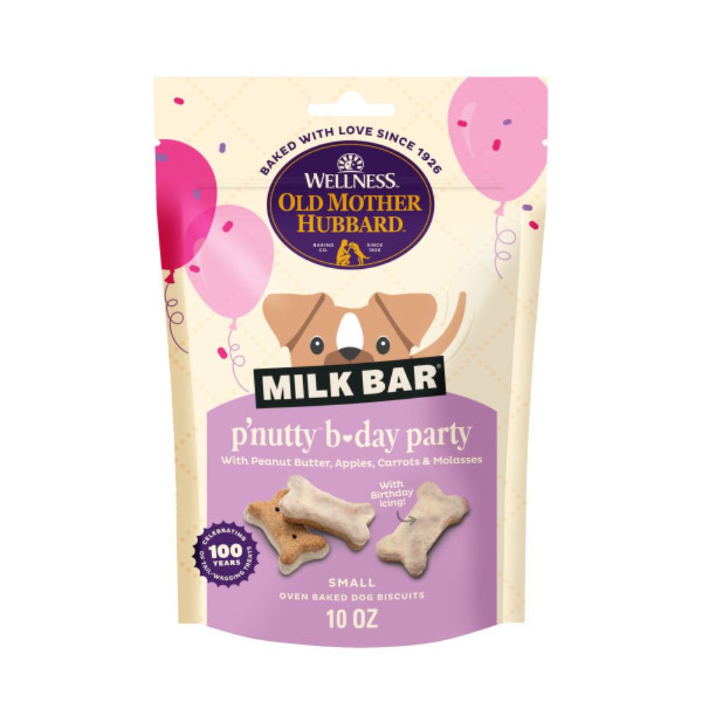 Old Mother Hubbard Crunchy Dog Treats - Natural High Protein Biscuits - Milk Bar P'Nutty B-Day Party - Small