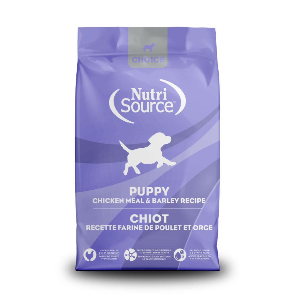 NutriSource Choice Dry Dog Food - Grain Inclusive Puppy Chicken Meal & Barley Recipe