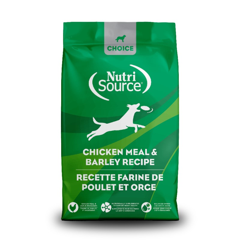 NutriSource Choice Adult Dry Dog Food - Grain Inclusive Chicken Meal & Barley Recipe