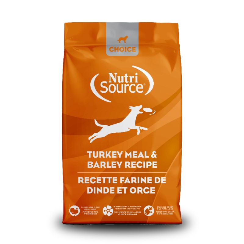 NutriSource Choice Adult Dry Dog Food - Grain Inclusive Turkey Meal & Barley Recipe