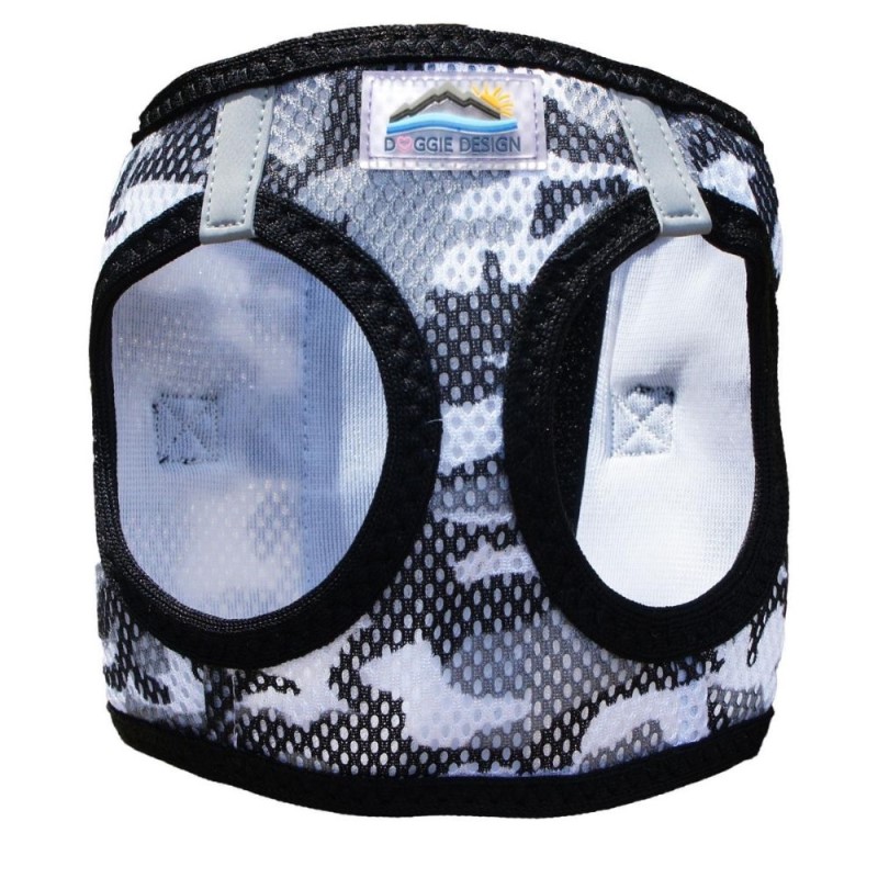 Doggie Design American River Choke Free Dog Harness - Adjustable Step In Design - Gray Camo