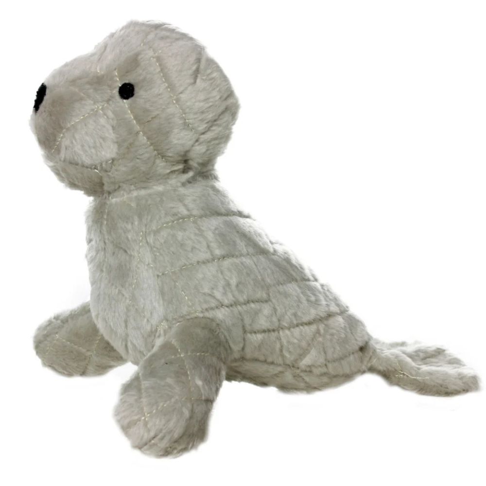 MIGHTY Plush Dog Toy - Soft Multi-Layer Floatable Fabric for Tug & Fetch - Arctic Seal