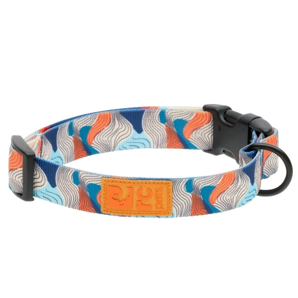 RC Pets Eco Friendly Dog Collar - Lightweight Recycled Webbing & Rust Resistant Hardware - Riptide