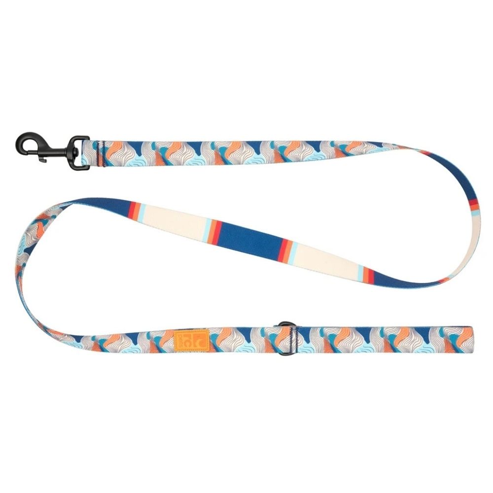 RC Pets Eco Friendly Dog Leash - Lightweight Recycled Webbing & Rust Resistant Hardware - Riptide/Coastal Stripe