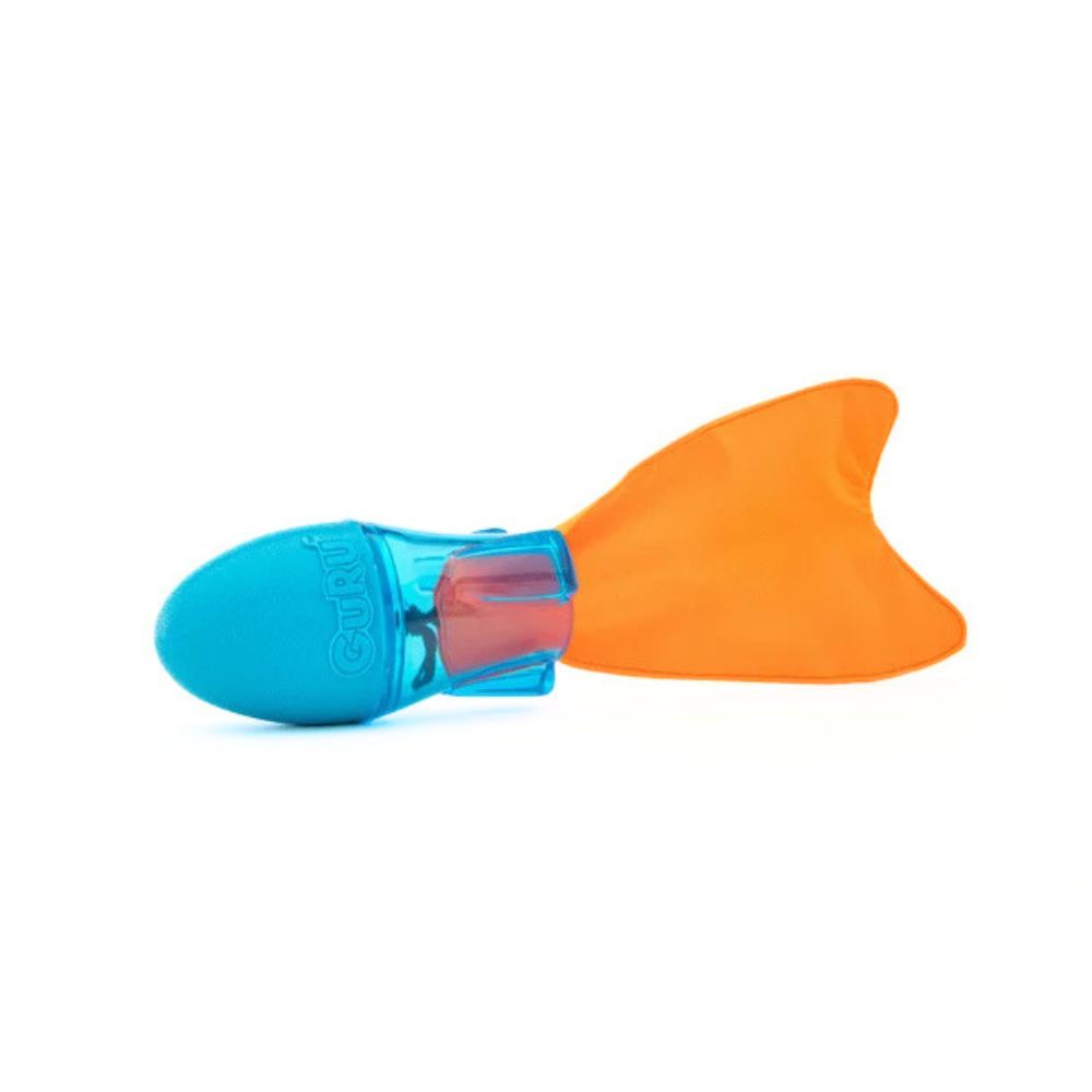 GURU Pet Company Bonanza Rocket Interactive Fetch & Tug Dog Toy - Squeaky, Crinkle, Floating & Treat Dispensing