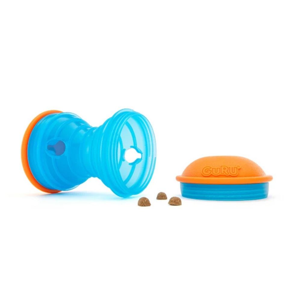 GURU Pet Company Bouncer Treat Dispensing Dog Toy - Bouncing, Squeaky & Slow Feeder
