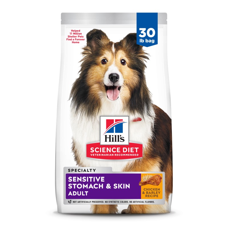 Science Diet - Adult Dry Dog Food For Sensitive Stomach & Skin – Chicken & Barley Recipe