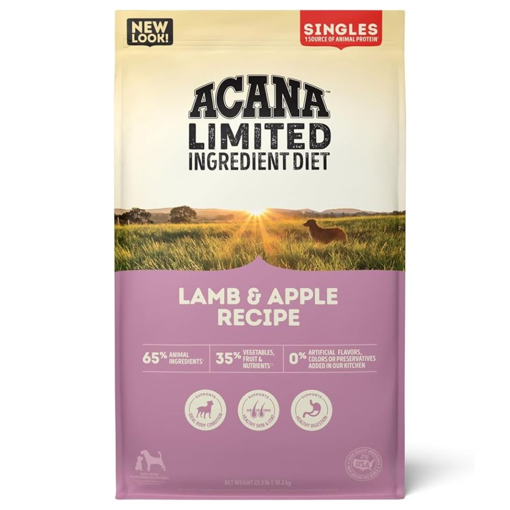 ACANA - Limited Ingredient Dry Dog Food - Supports Digestive Health - Singles Lamb & Apple Recipe - 25 lbs Bag
