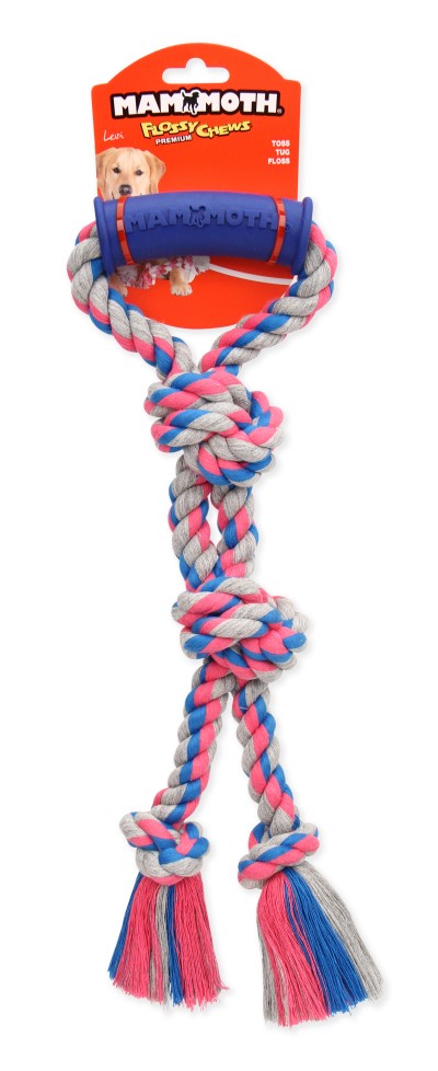 Mammoth Dog Toy - Color Twin Tug With Handle