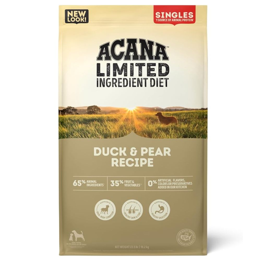 ACANA - Limited Ingredient Dry Dog Food - Supports Digestive Health - Singles Duck & Pear Recipe - 25 lbs Bag