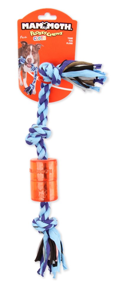 Mammoth Dog Toy - Flossy Chews Squeaky 3 Knot