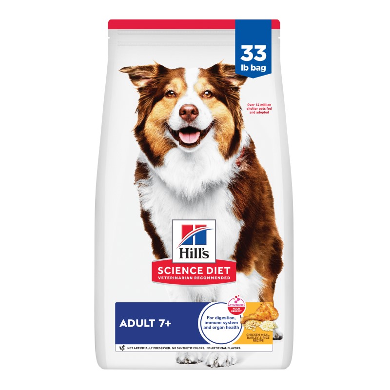 Hill's Science Diet Mature Adult 7+ Dry Dog Food for Healthy Aging & Lean Muscle – Chicken, Barley & Brown Rice Recipe