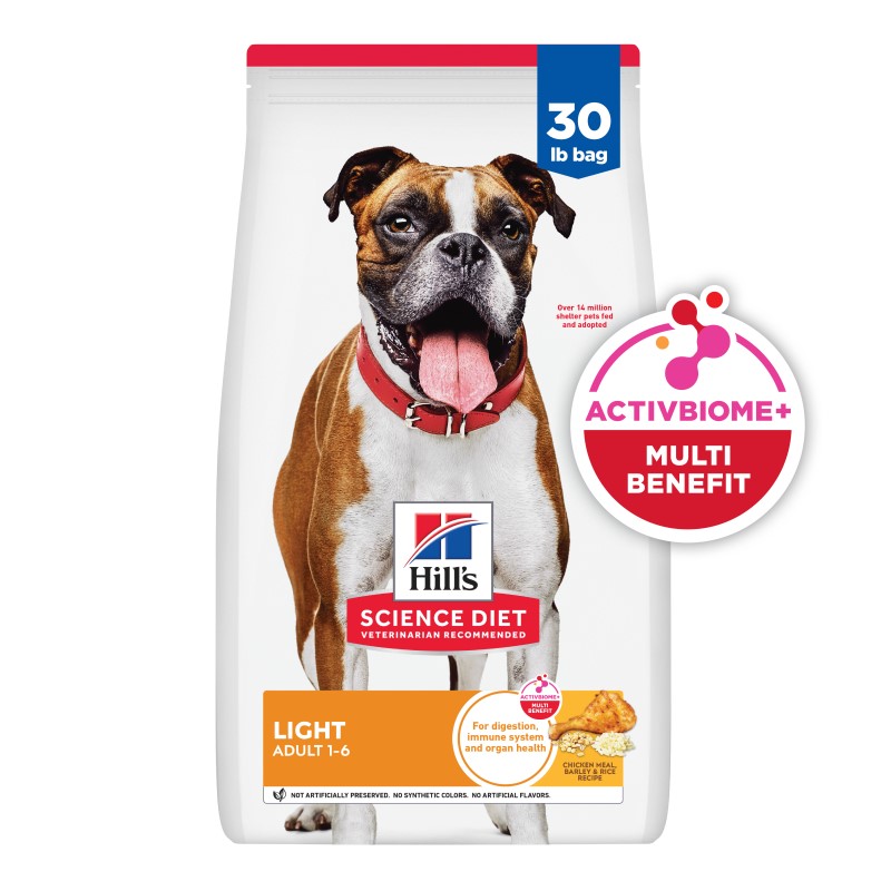 Hill's Science Diet Light Adult Dry Dog Food For Healthy Weight Management – Chicken, Barley & Rice Recipe – Supports Lean Muscle