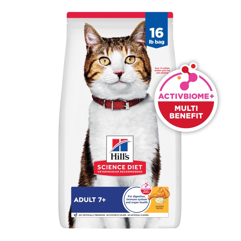 Mature Adult 7+ Dry Cat Food for Healthy Aging – Chicken Recipe – Supports Heart