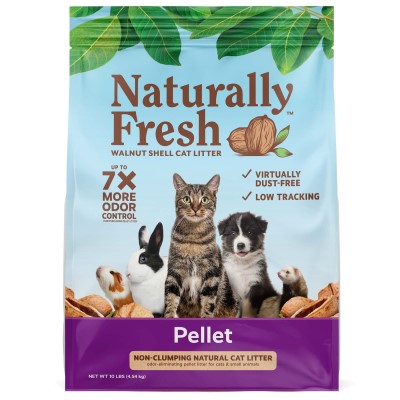 Naturally Fresh EcoShell Cat Litter - Non Clumping Odor Eliminating Pellet Litter Formula - For Cats & Small Animals