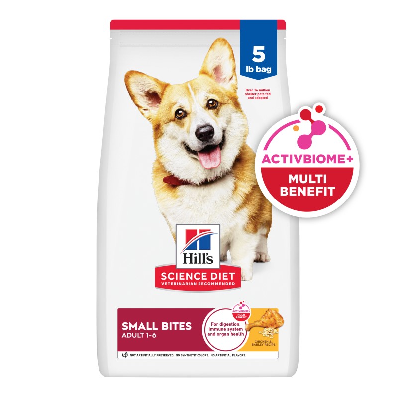Hill's Science Diet Adult Dry Dog Food Small Bites – Chicken & Barley Recipe – Supports Digestion & Immune Health