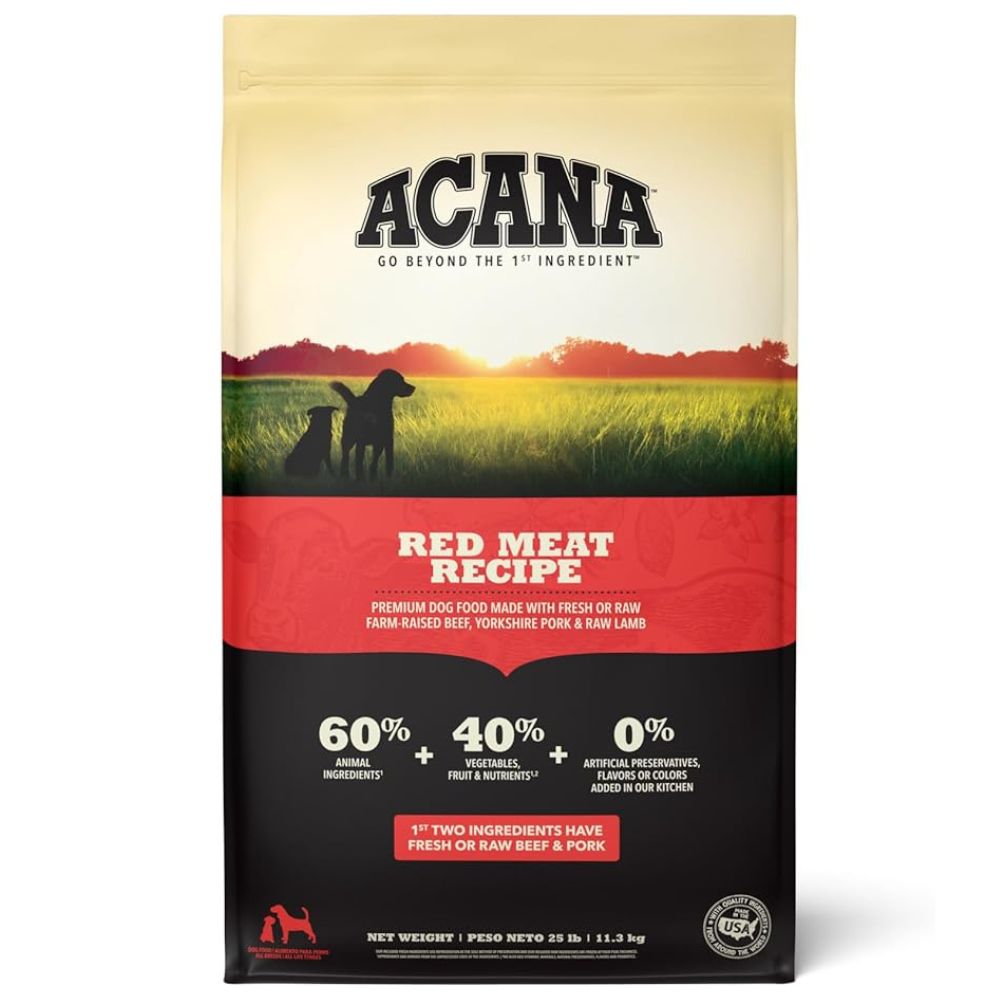 ACANA - High Protein Dry Dog Food - Supports Immune System,  Healthy Skin & Coat - Red Meat Recipe - 25 lbs Bag