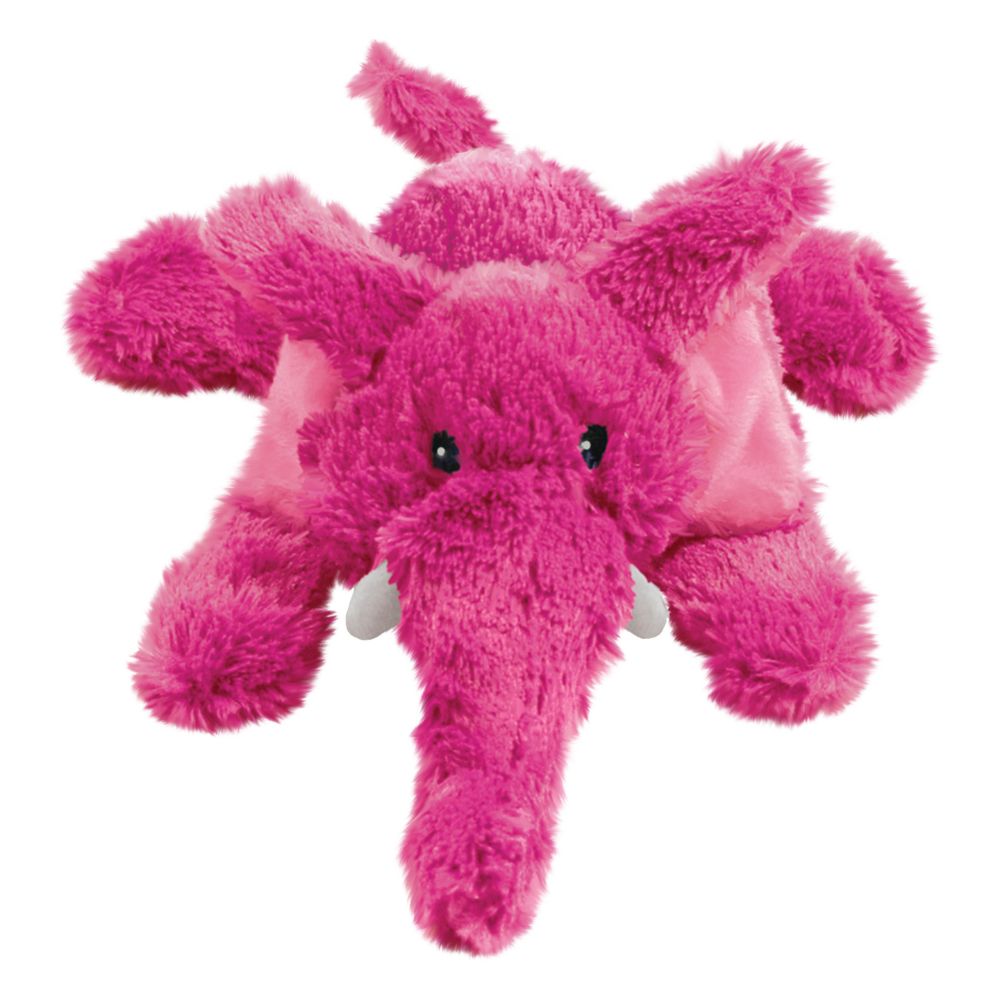 KONG Plush Dog Toy - Cuddly with Squeaker for Snuggle & Gentle Play - Cozie™ Elmer Elephant