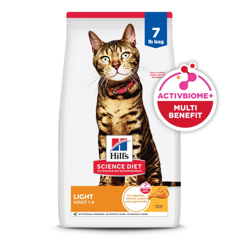 Hill's Science Diet Light Adult Dry Cat Food For Healthy Weight Management – Chicken Recipe