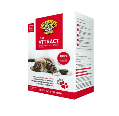 - Clumping Clay Cat Litter - Natural Herb Attractant for Litter Box Training - Cat Attract