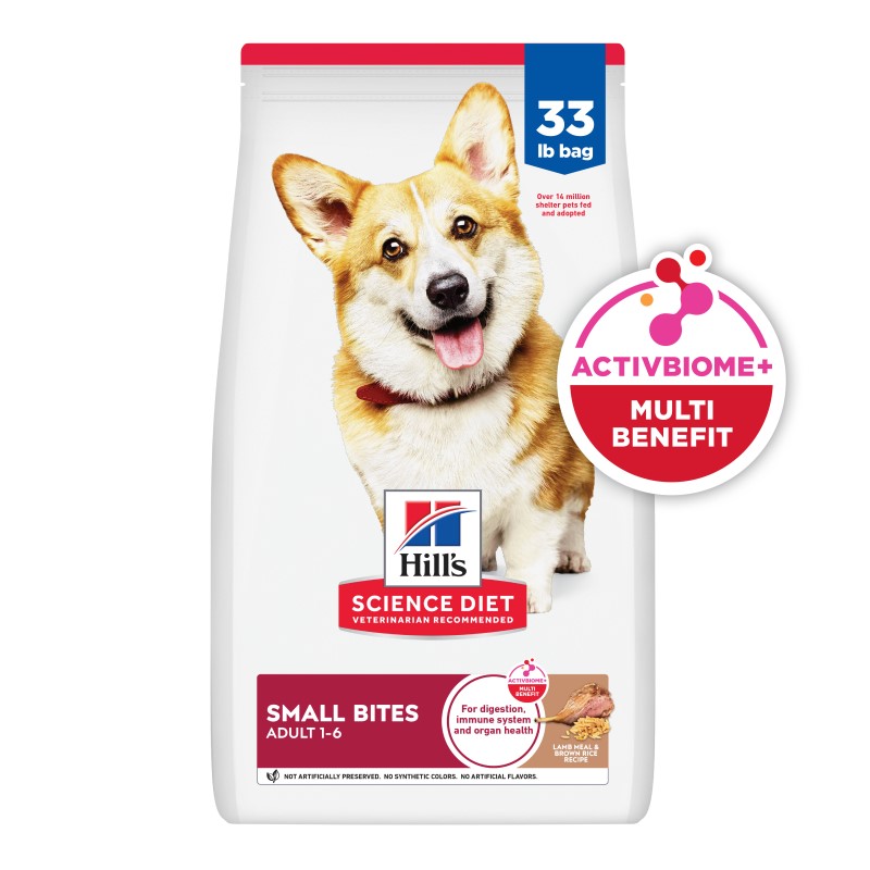 Hill's Science Diet Adult Dry Dog Food Small Bites – Lamb & Brown Rice Recipe – Supports Skin & Digestive Health