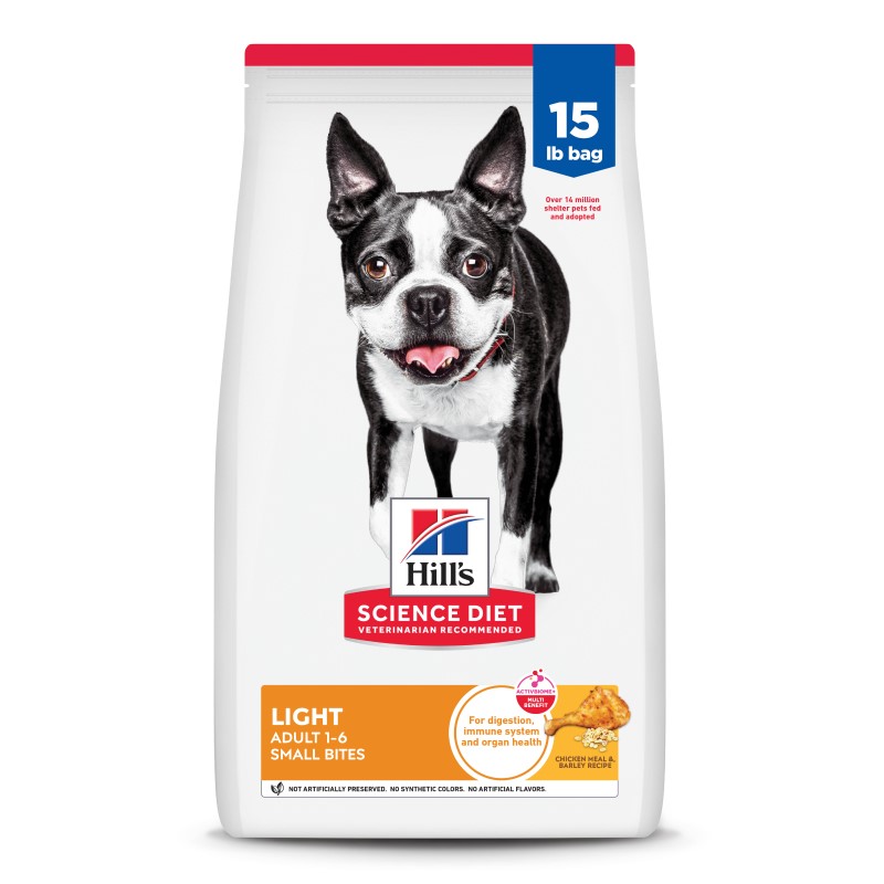 Hill's Science Diet Light Adult Dry Dog Food Small Bites For Healthy Weight Management – Chicken Meal & Barley Recipe