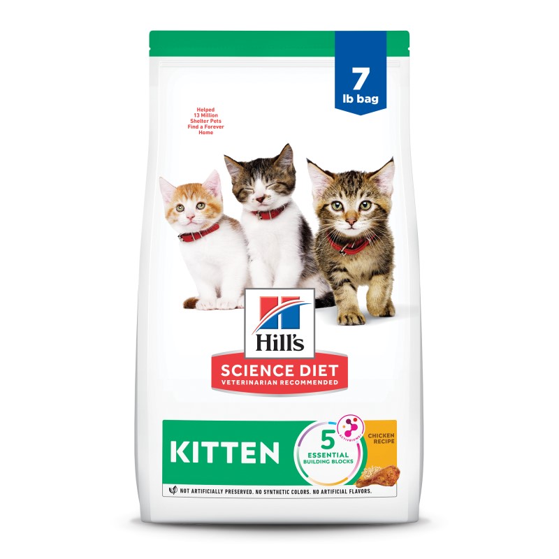 Hill's Science Diet Kitten Dry Cat Food for Healthy Growth & Development – Chicken Recipe
